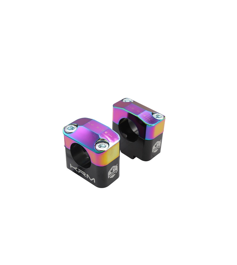SURPONTETS/RIGIDIFICATEURS MECABOITE/MOTO KRM PRO RIDE ALU POUR GUIDON28.6MM - NOIR/NEOCHR