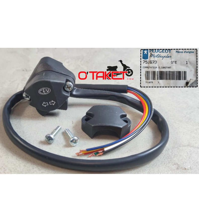 Commutateur/Bouton inverseur de clignotants 103 (CEV) origine PEUGEOT Accueil sur le site du spécialiste des deux roues O-TAK... Commutateur/Bouton inverseur de clignotants 103 (CEV) origine PEUGEOT Accueil sur le site du spécialiste des deux roues O-TAK...