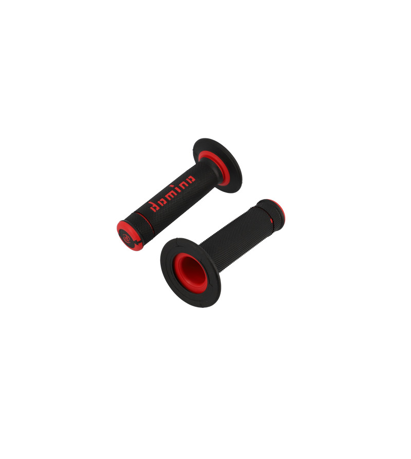 REVETEMENT/POIGNEE DOMINO A190 CROSS/ENDURO NOIR/ROUGE (PR) 120MM