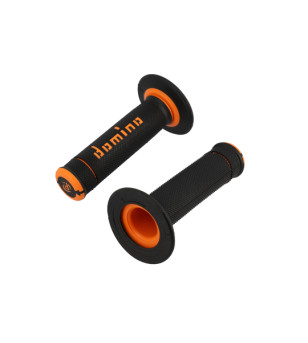 REVETEMENT/POIGNEE DOMINO A190 CROSS/ENDURO NOIR/ORANGE (PR) 120MM