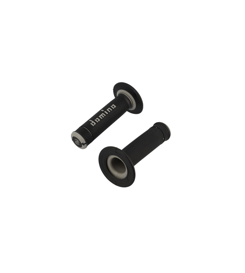 REVETEMENT/POIGNEE DOMINO A190 CROSS/ENDURO NOIR/GRIS (PR) 120MM