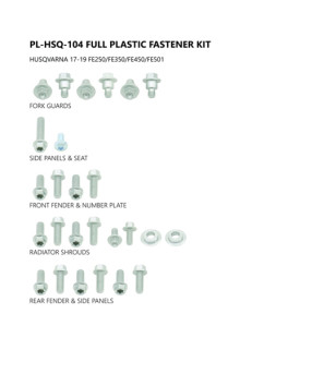 KIT VISSERIE PLASTIQUE UFO ADAPT. HUSQVARNA FE 17-21