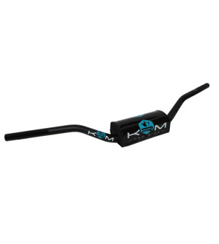 GUIDON MECABOITE/MOTO KRM OVERSIZED28.6 ALU KRM PRO RIDE AVEC MOUSSE- NOIR/TURQUOISE