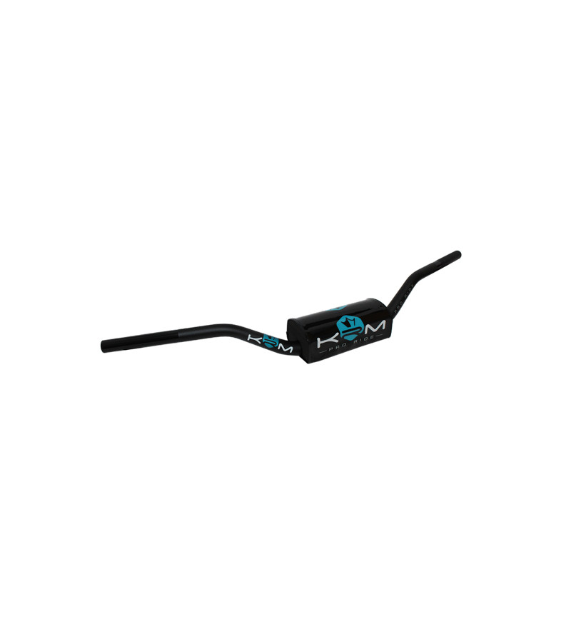 GUIDON MECABOITE/MOTO KRM OVERSIZED28.6 ALU KRM PRO RIDE AVEC MOUSSE- NOIR/TURQUOISE