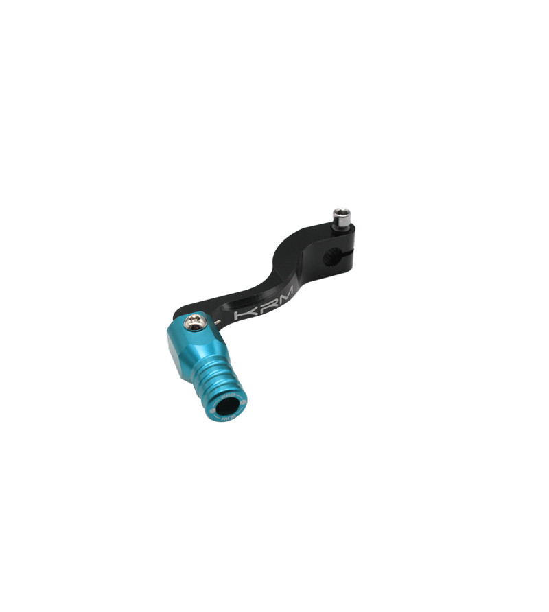 SELECTEUR VITESSE KRM ADAPT. AM6 ALU NOIR/TURQUOISE (REPLIABLE)