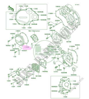 Joint de carter d'alternateur ZX1100/ZR1200/ZG1000 origine KAWASAKI