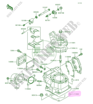 Joint d'embase KX125 origine KAWASAKI