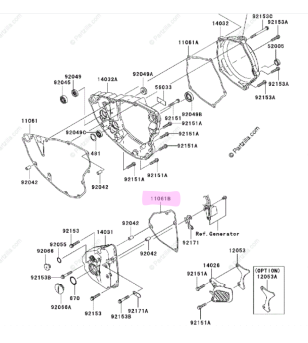 Joint de carter allumage KX250 origine KAWASAKI