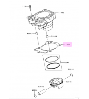 Joint d'embase KX250 origine KAWASAKI