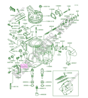 Joint d'embase KX250 origine KAWASAKI