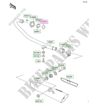 Joint de pot d'échappement BN125 Eliminator/BJ250 origine KAWASAKI Accueil sur le site du spécialiste des deux roues O-TAKET.COM