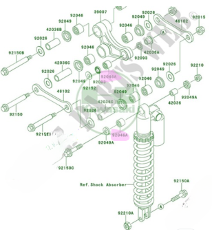 Roulement a aiguille pour suspension KDX origine KAWASAKI 125/200 Accueil sur le site du spécialiste des deux roues O-TAKET.COM