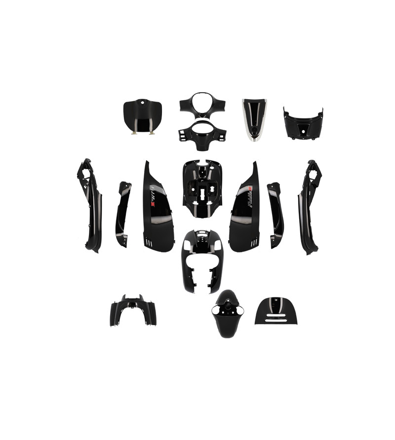 CARROSSERIE SCOOTER TUN'R KIT ADAPT. SYM FIDDLE 3 50/125 2014-2020 NOIR BRILLANT (PEINT) SCOOTER sur le site du spécialiste d...