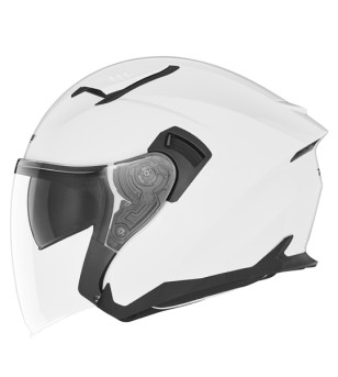 CASQUE JET DOUBLE ECRAN NOX N130 BLANC PERLE T53-54 XS - CE 22.06