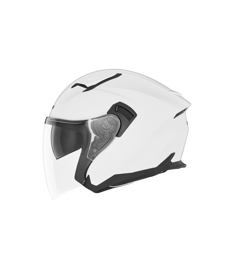 CASQUE JET DOUBLE ECRAN NOX N130 BLANC PERLE T53-54 XS - CE 22.06