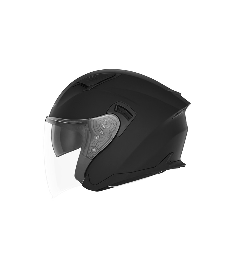 CASQUE JET DOUBLE ECRAN NOX N130 NOIR MAT T53-54 XS - CE 22.06