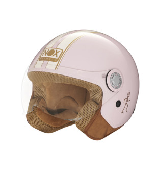 CASQUE JET NOX N210 EVO ROSE PASTELBLANC T53-54 XS - CE 22.06