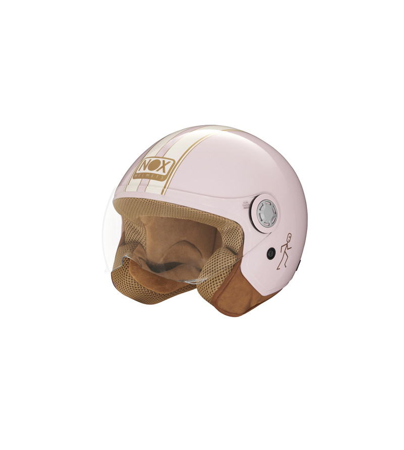 CASQUE JET NOX N210 EVO ROSE PASTELBLANC T53-54 XS - CE 22.06