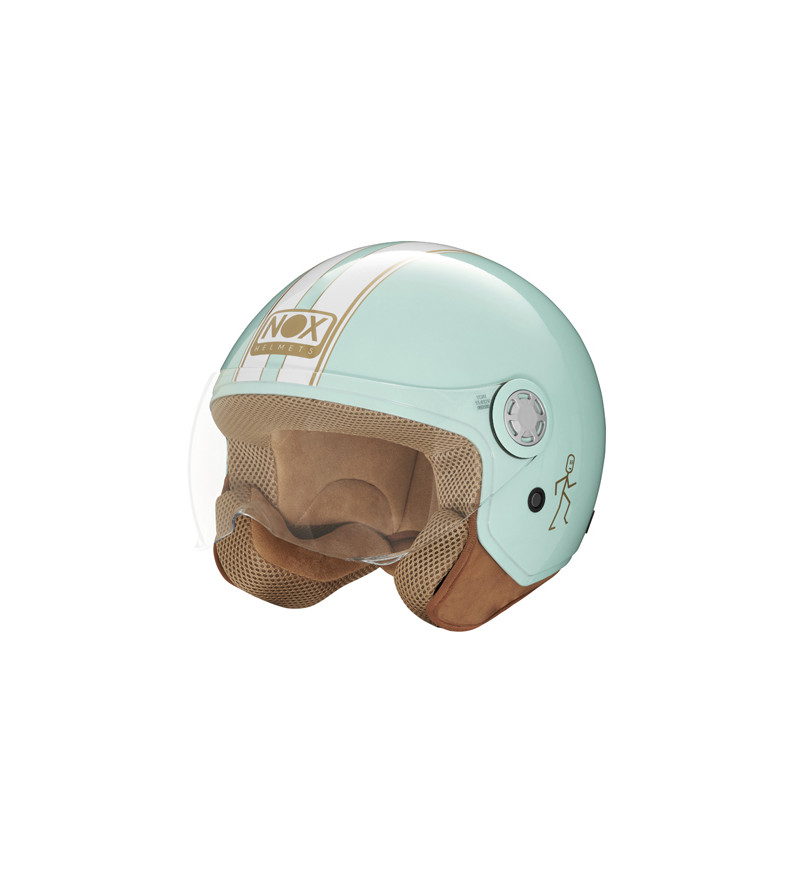CASQUE JET NOX N210 EVO VERT PASTELBLANC T59-60 L - CE 22.06
