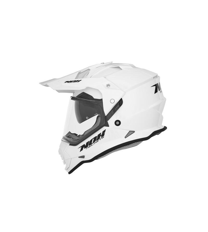 CASQUE CROSS DOUBLE ECRAN NOX 312 BLANC PERLE  T59-60 L - CE 22.06