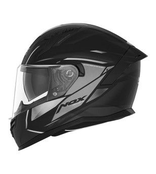 CASQUE INTEGRAL DOUBLE ECRAN  NOX N401 XENO NOIR MAT TITANIUM T59-60 L- CE 22.06