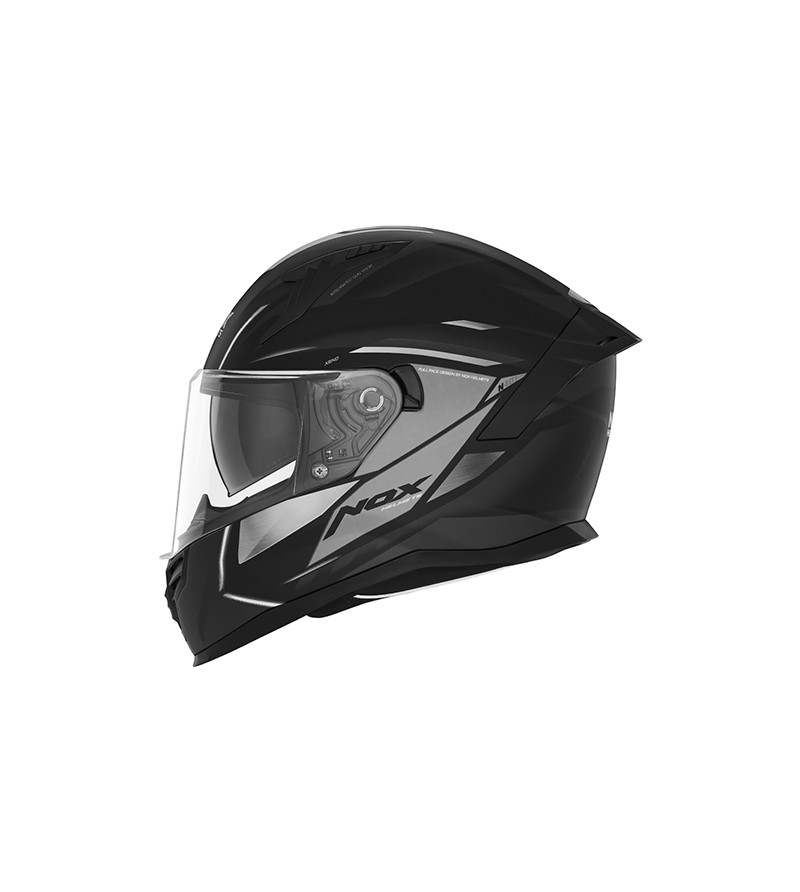 CASQUE INTEGRAL DOUBLE ECRAN  NOX N401 XENO NOIR MAT TITANIUM T59-60 L- CE 22.06