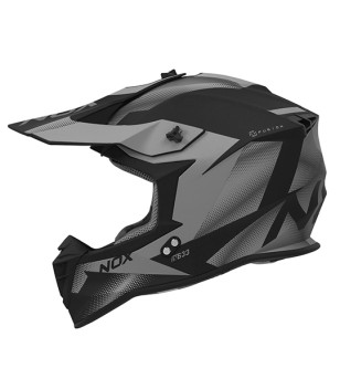 CASQUE CROSS NOX N633 FUSION NOIR MAT TITANIUM T55-56 S - CE 22.06