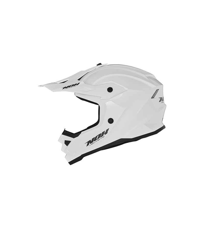 CASQUE CROSS NOX ENFANT N761 BLANC PERLE T47-48 YS - CE 22.06