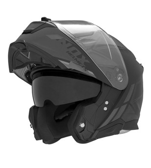 CASQUE MODULABLE NOX N967 SYNCHRO NOIR MAT TITANIUM T53-54 XS - CE 22.06