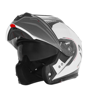 CASQUE MODULABLE NOX N968 TOMAK BLANC ROUGE T53-54 XS - CE 22.06