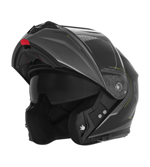 CASQUE MODULABLE NOX N968 TOMAK NOIR MAT JAUNE T53-54 XS - CE 22.06