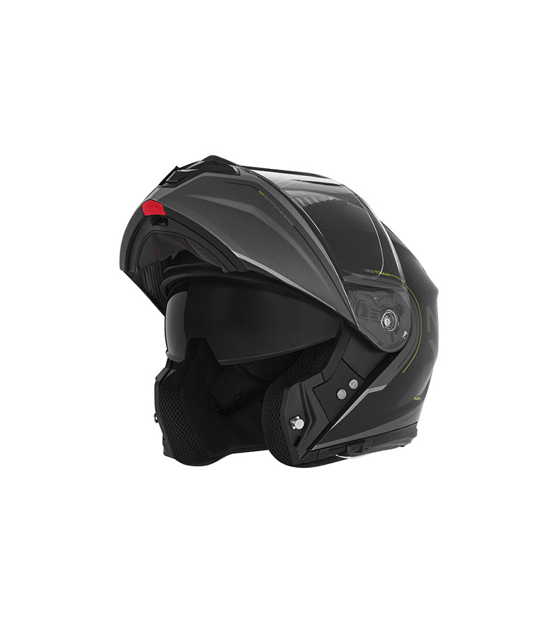 CASQUE MODULABLE NOX N968 TOMAK NOIR MAT JAUNE T55-56 S - CE 22.06