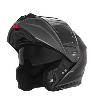 CASQUE MODULABLE NOX N968 TOMAK NOIR MAT ROSE T53-54 XS - CE 22.06