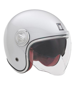 CASQUE JET NOX PREMIUM HERITAGE BLANC PERLE T53-54 XS - CE 22.06