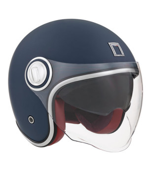 CASQUE JET NOX PREMIUM HERITAGE BLEU MAT T53-54 XS - CE 22.06