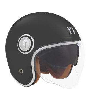 CASQUE JET NOX PREMIUM HERITAGE NOIR MAT T53-54 XS - CE 22.06