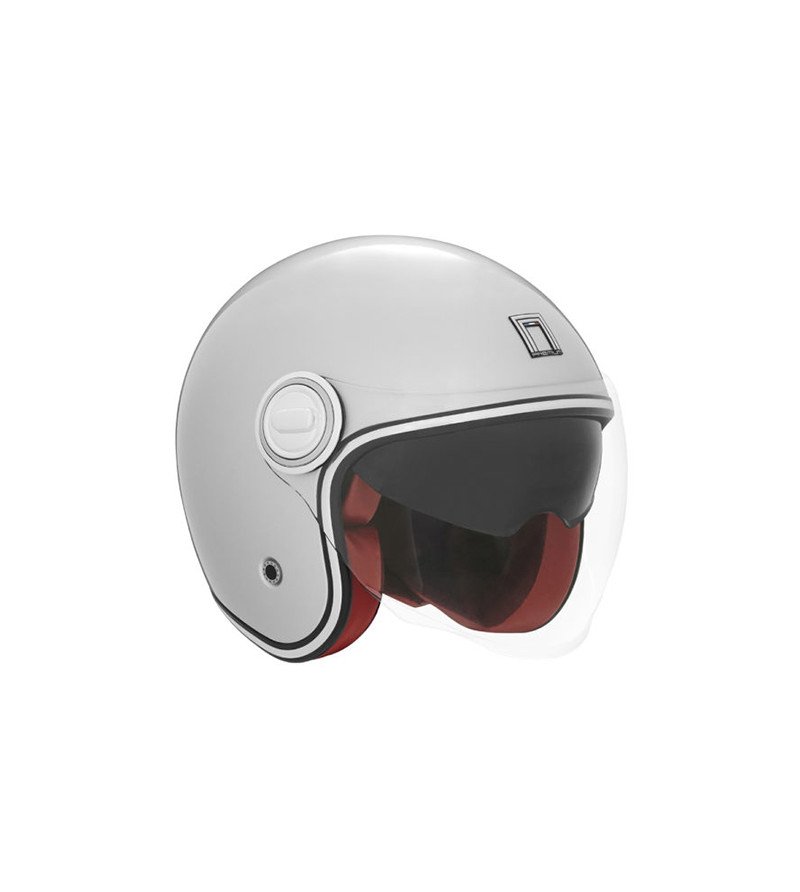 CASQUE JET NOX PREMIUM HERITAGE ARGENT T55-56 S - CE 22.06