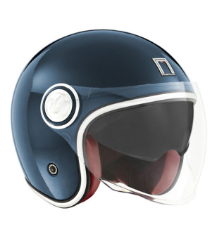 CASQUE JET NOX PREMIUM HERITAGE BLEU PETROLE T53-54 XS - CE 22.06