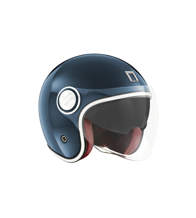 CASQUE JET NOX PREMIUM HERITAGE BLEU PETROLE T55-56 S - CE 22.06