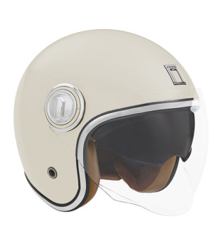 CASQUE JET NOX PREMIUM HERITAGE CREME BRILLANT T53-54 XS - CE 22.06