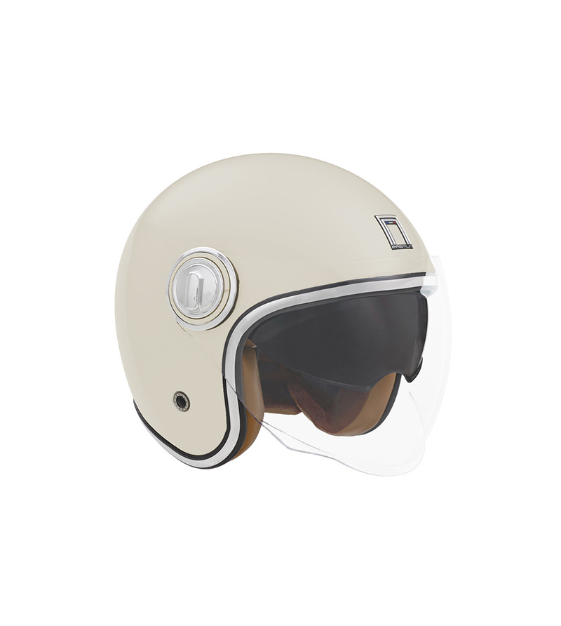 CASQUE JET NOX PREMIUM HERITAGE CREME BRILLANT T59-60 L - CE 22.06