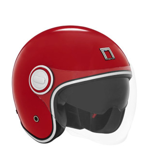 CASQUE JET NOX PREMIUM HERITAGE ROUGE BRILLANT T53-54 XS - CE 22.06