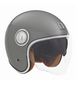 CASQUE JET NOX PREMIUM HERITAGE TITANIUM MAT T53-54 XS - CE 22.06