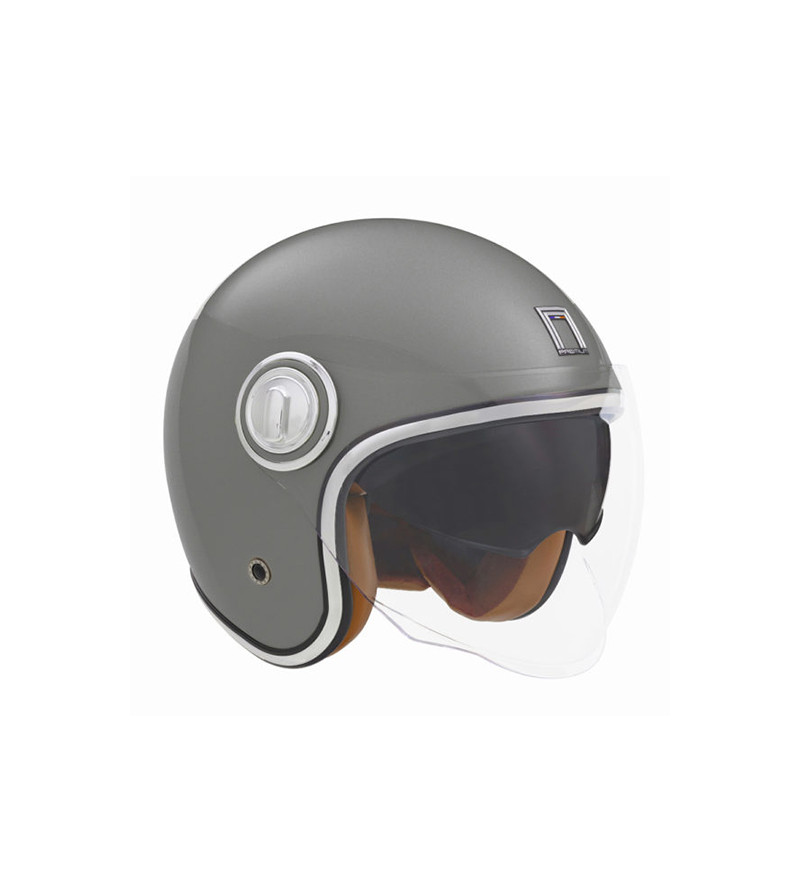 CASQUE JET NOX PREMIUM HERITAGE TITANIUM MAT T59-60 L - CE 22.06