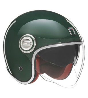 CASQUE JET NOX PREMIUM HERITAGE VERT ANGLAIS T55-56 S - CE 22.06