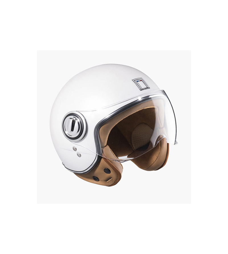 CASQUE JET NOX PREMIUM IDOL BLANC PERLE T59-60 L - CE 22.06