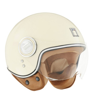 CASQUE JET NOX PREMIUM IDOL CREME BRILLANT T53-54 XS - CE 22.06