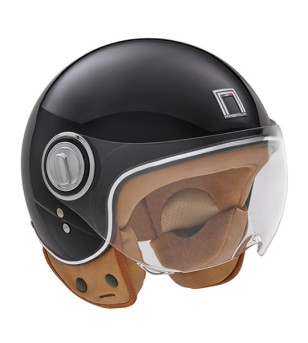 CASQUE JET NOX PREMIUM  IDOL NOIR BRILLANT T53-54 XS - CE 22.06