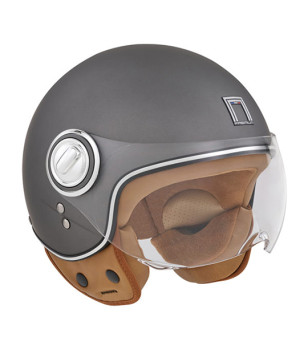 CASQUE JET NOX PREMIUM IDOL  TITANIUM MAT T53-54 XS - CE 22.06