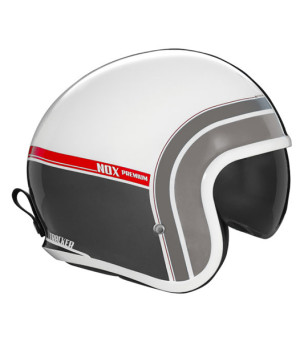 CASQUE JET NOX PREMIUM NEXT TRAKERBLANC ROUGE T53-54 XS - CE 22.06